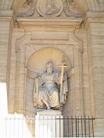 Paris, Eglise St Sulpice, Facade, statue de Moise (2)